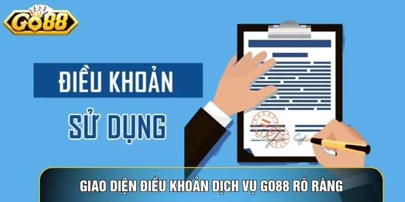 Giao diện điều khoản dịch vụ Go88 hiển thị rõ ràng trên ứng dụng