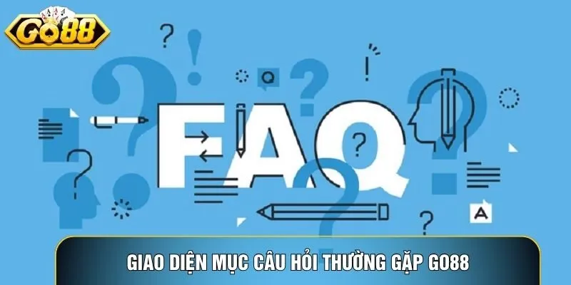 Giao diện mục Câu hỏi thường gặp go88 hiển thị thống kê theo từng nhóm vấn đề